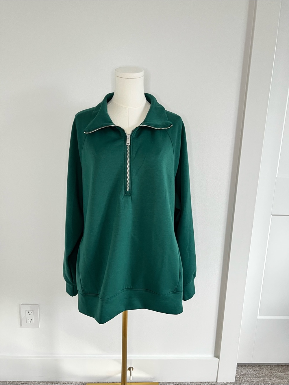 Abercrombie & Fitch YPB Deep Green Half-Zip Pullover